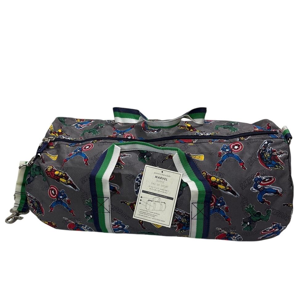 NWT Pottery Barn Kid Marvel Avengers Duffel Bag Sleepover Travel Vacation Disney